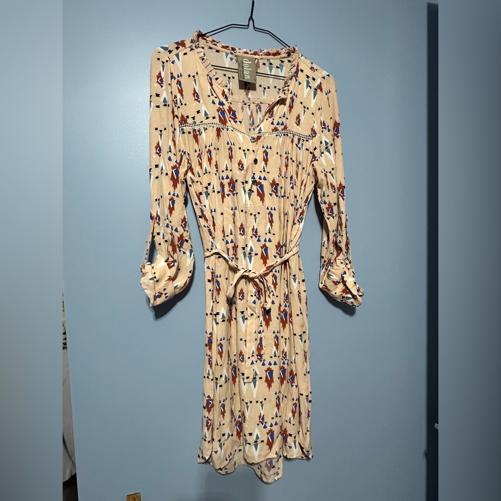 Anthropologie Dolan Wanderlust shift dress size small southwestern boho Aztec